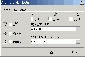  Align   Align and Distribute